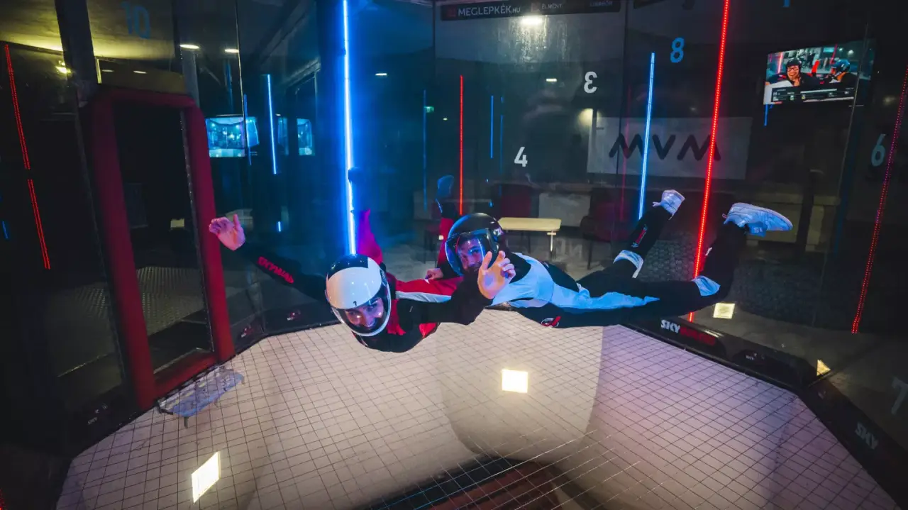 Szélcsatornás élmény taxiztatással 9 méteres magasságban