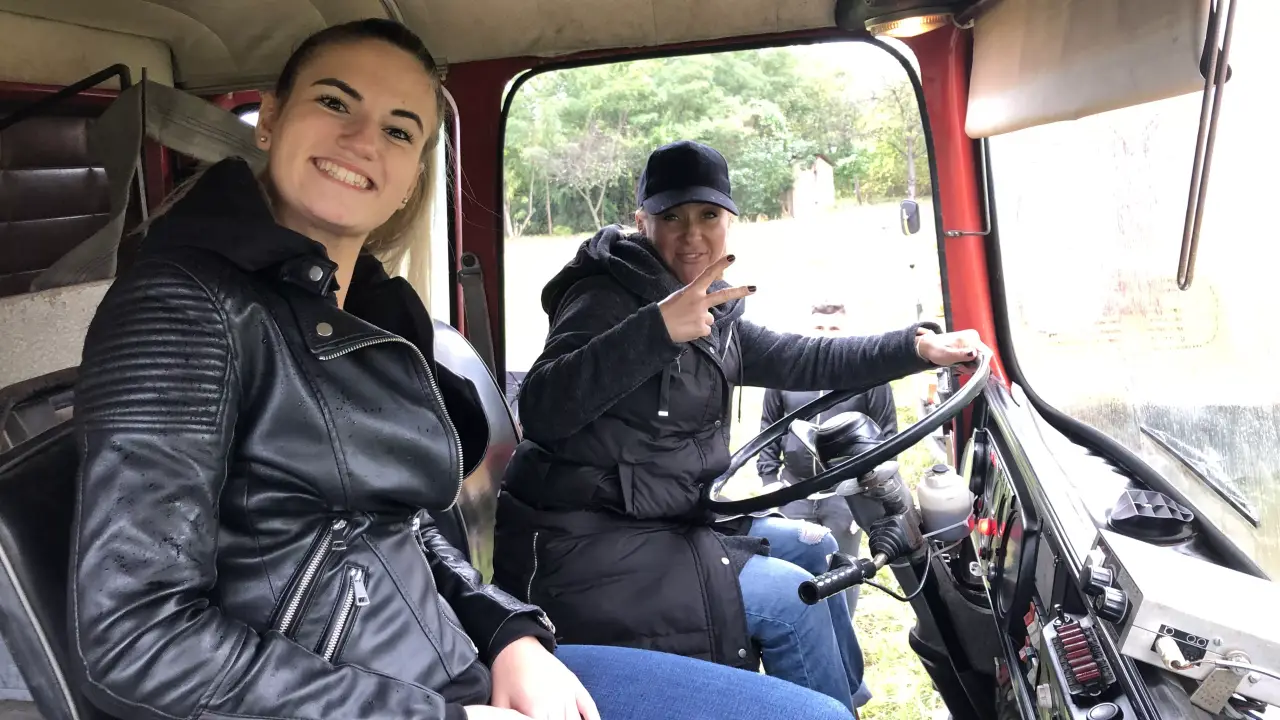 Patinás 1977-es Rába tűzoltóautó vezetés