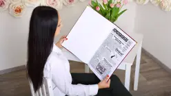 16 oldalas bőrkötéses születésnapi újság akár 1 munkanap alatt