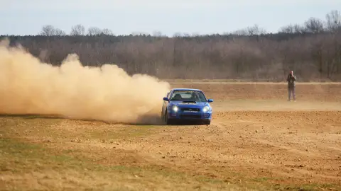 Subaru Imprezával 1,5 km-es rallycross pályán Sopron mellett 5