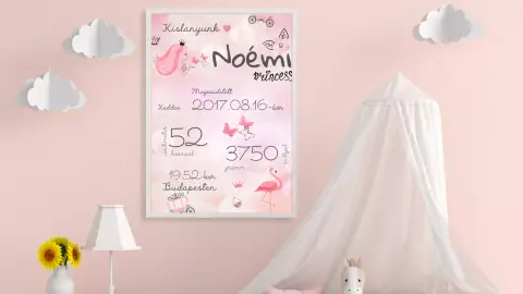 Babaposzter kislánynak születési ajándékba