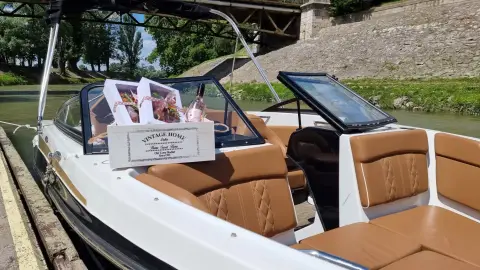 Motorcsónakkal zátonypiknik a Dunakanyarban Esztergomból indulva