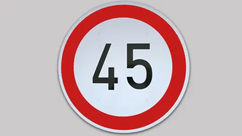 Sebességkorlátozó tábla bármilyen számmal - 40 cm átmérőjű 2