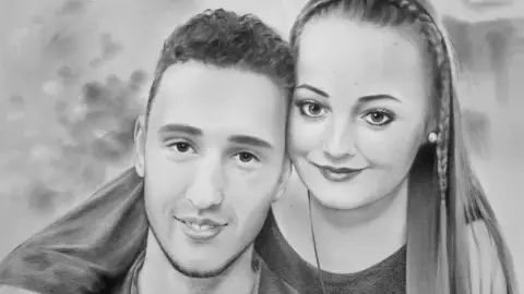 "Szűcs" részletes portré rajz ajándékba 1